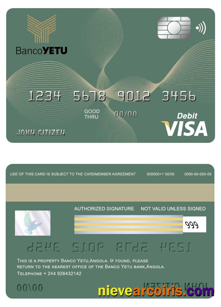 Angola Banco Yetu visa card